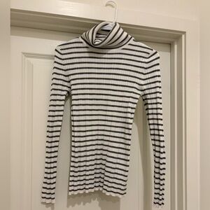 Striped Turtleneck Sweater